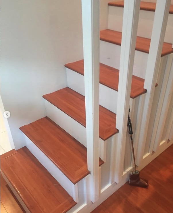 Stairway joinery closeup